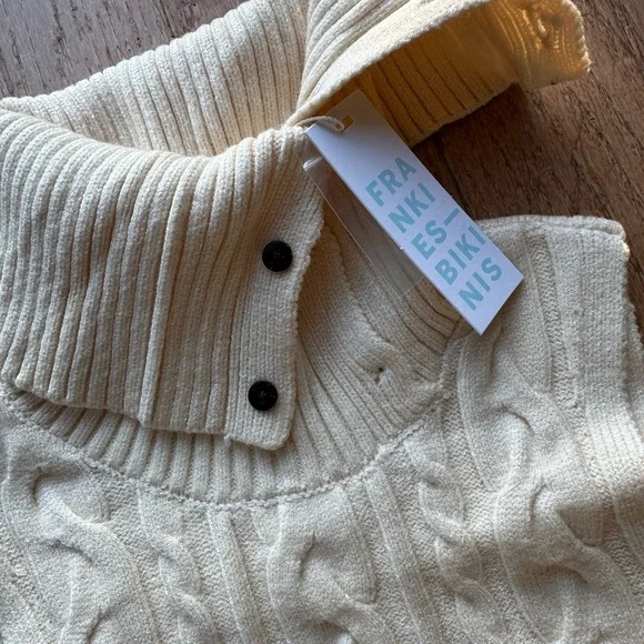 Brand New (NWT) Frankies Bikinis Axel Cable Cloud Knit Tank - Picture 8 of 11